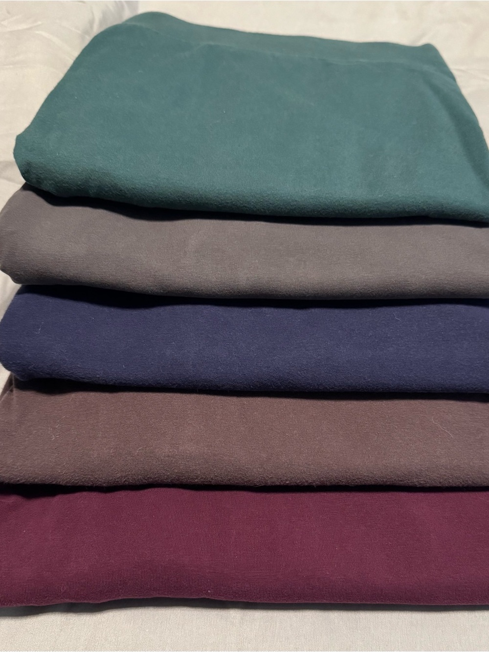 LOGO by Lori Goldstein Leggings Stack - Teal, Gray, Navy, Brown, Burgundy